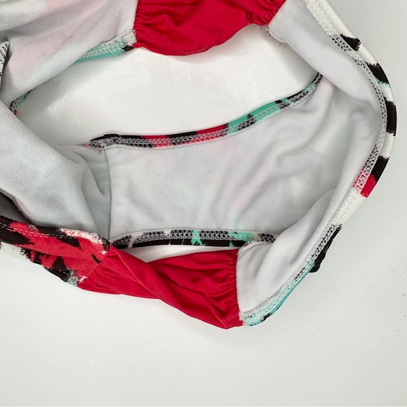 RADIO FIJI | Two Piece Halter Bikini Set Animal Print | Red Blue Black | Small - Picture 5 of 11